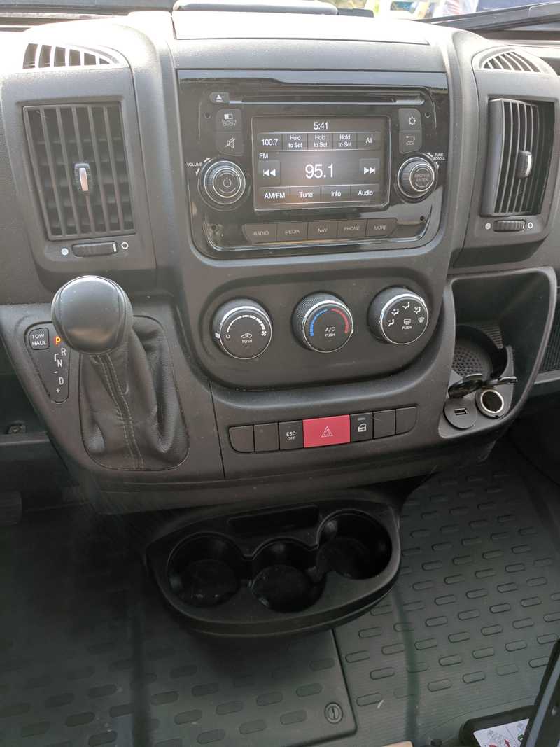 Standard car console with touch screen